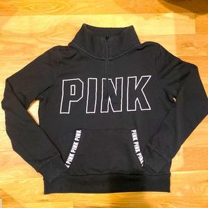 PINK half zip hoody.